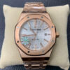 Replica Audemars Piguet Royal Oak 15450 Rose Gold JF Factory V5 Silver Dial