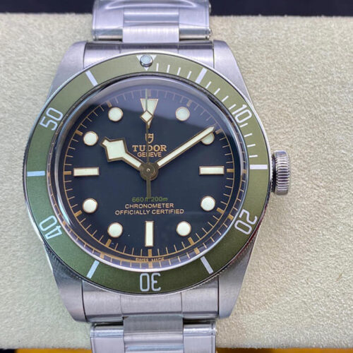 Replica Tudor Heritage Black Bay Green Harrods Special Edition 79230G ZF Factory Black Dial