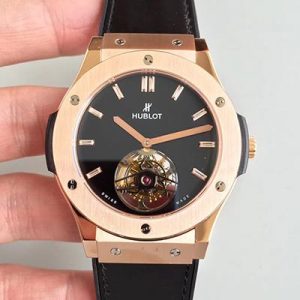 Replica Hublot Classic Fusion Tourbillon 505.OX.1180.LR Black Dial