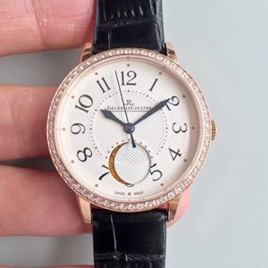 Replica Jaeger-LeCoultre Rendez-Vous 3612420 34mm Rose Gold Case White Dial