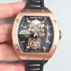 Replica Richard Mille RM001 Rose Gold Tourbillon JB Factory Black Dial