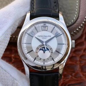 Replica Patek Philippe Annual Calendar 5205G-001 Rhodium Dial