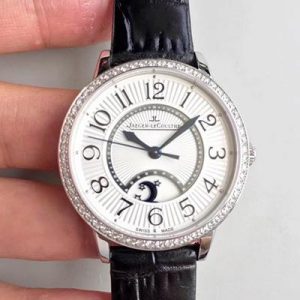 Replica Jaeger-LeCoultre Rendez-Vous 3612420 Black Leather Strap White Dial