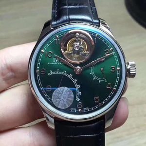 Replica IWC Portuguese Tourbillon YL Factory Green Dial