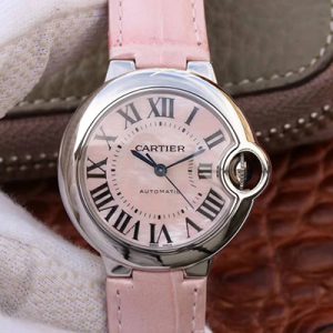 Replica Ballon Bleu De Cartier Ladies 33MM WSBB0002 V6 Factory Pink Dial