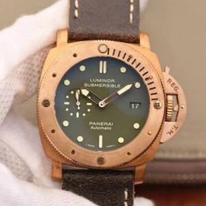 Replica Panerai Luminor Submersible 1950 Bronzo PAM382 VS Factory V2 Green Dial