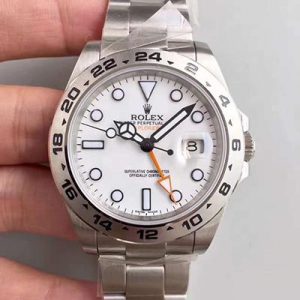 Replica Rolex Explorer II 216570 2018 Noob Factory White Dial