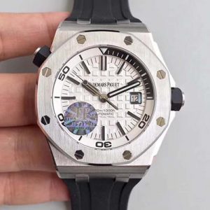 Replica Audemars Piguet Royal Oak Offshore Diver 15710ST.OO.A002CA.02 JF Factory White Dial