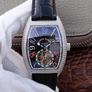 Replica Franck Muller Crazy Color Dreams Tourbillon 8880 Black Dial