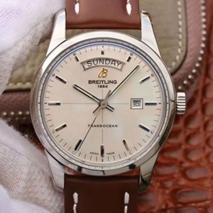 Replica Breitling Transocean Day Date A4531012/G751/437X/A20BA.1 V7 Silver Dial