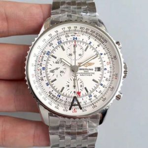 Replica Breitling Navitimer World A2432212/G571-443A JF Factory White Dial