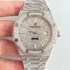 Replica Audemars Piguet Royal Oak 15400.OR Full Diamond White Dial