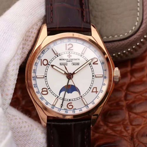 Replica Vacheron Constantin FiftySix Day-Date 4000E/000R/B438 18K Rose Gold White Dial