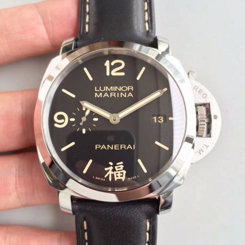 Replica Panerai Luminor Marina 1950 3 Days PAM498 FU VS Factory V2 Black Dial