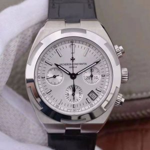 Replica Vacheron Constantin Overseas Chronograph 5500V/110A-B075 JF Factory Silver Dial