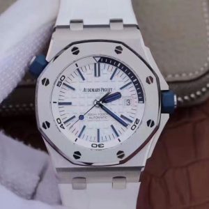 Replica Audemars Piguet Royal Oak Offshore Diver 15710ST.OO.A010CA.01 JF Factory White Dial