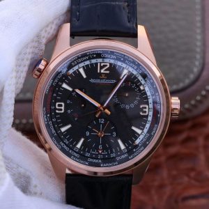 Replica Jaeger-LeCoultre Polaris Geographic Rose Gold 904847J 42MM TWA Factory Black Dial