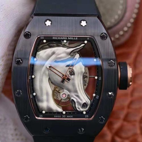 Replica Richard Mille Polo Club Saint Tropez RM52-02 KV Factory White Horse Head Skeleton Dial