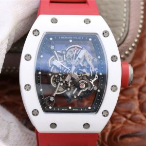 Replica Richard Mille RM055 Red Strap KV Factory Skeleton Dial