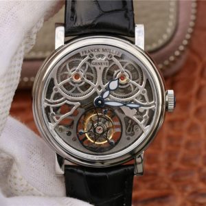 Replica Franck Muller Giga Tourbillon 7048 T G SQT BR Silver Skeleton Dial