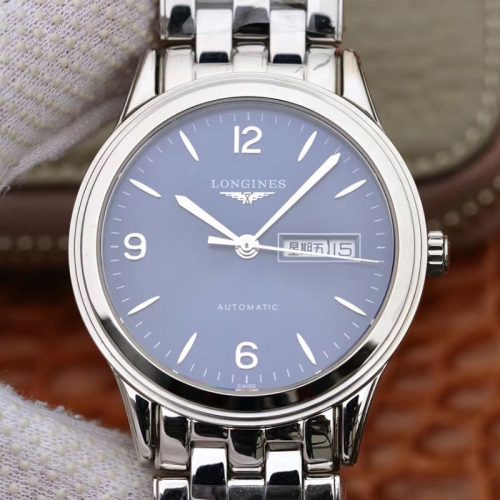 Replica Longines Flagship Double Calendar L4.899.4.12.601 GK Factory Blue Dial