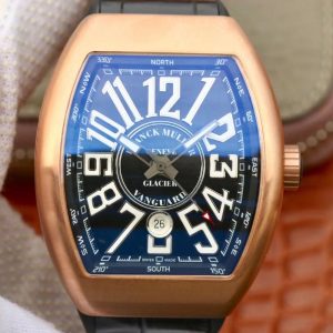 Replica Franck Muller Vanguard V45-02 18K Rose Gold Black Dial