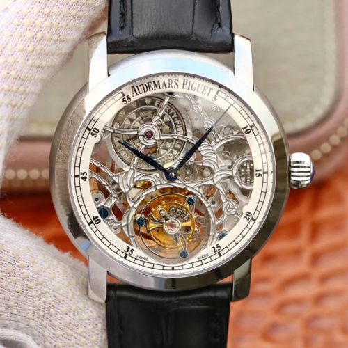 Replica Audemars Piguet Jules Audemars Tourbillon 26357PT.ZZ.D028CR.02 Skeleton Dial