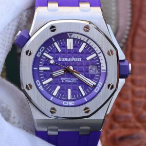 Replica Audemars Piguet Royal Oak Offshore Diver 15710ST.OO.A077CA.01 Purple Dial