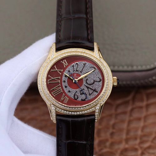 Replica Audemars Piguet Millenary Ladies 77302BA.ZZ.D094CR.01 Brown Dial