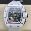 Replica Richard Mille RM011-FM KV Factory White Ceramic Skeleton Dial