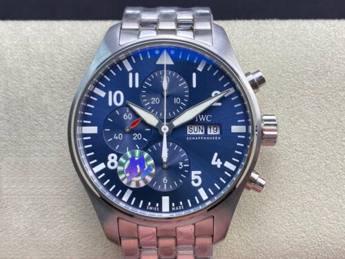 Replica IWC Pilot Chronograph Edition Le Petit Prince IW377717 ZF Factory V2 Blue Dial