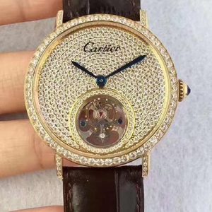 Replica Cartier Rotonde Tourbillon Diamonds Dial