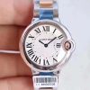 Replica Ballon Bleu De Cartier Ladies W6920033 36MM V6 Factory White Textured Dial