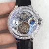 Replica Ballon Bleu De Cartier Tourbillon Silver Dial