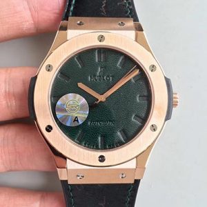 Replica Hublot Classic Fusion Berluti Scritto 511.OX.0500.VR.BER16 JJ Factory V2 Green Dial