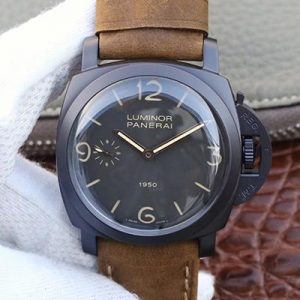 Replica Panerai Luminor 1950 3 Days PAM 375 ZF Factory Black Dial