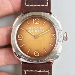 Replica Panerai Radiomir 3 Days Acciaio Brevettato PAM687 ZF Factory Brown Dial