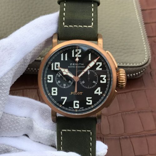 Replica Zenith Pilot Type 20 Chronograph Extra Special Bronze 29.2430.4069/21.C800 XF Factory Black Dial