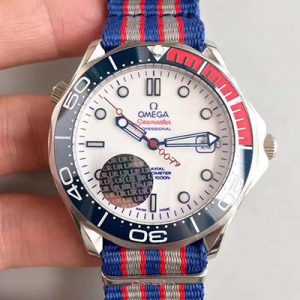 Replica Omega Seamaster Diver 300M Co-Axial 41MM Commander 007 212.32.41.20.04.001 UR Factory White Dial