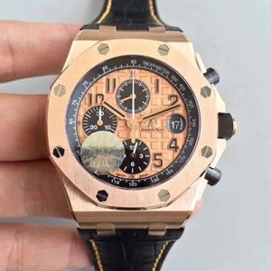 Replica Audemars Piguet Royal Oak Offshore 26470OR.OO.A002CR.01 JF Factory V2 Gold Dial