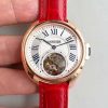 Replica Cartier Drive De Tourbillon W4100013 18K Rose Gold White Dial