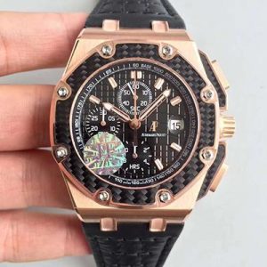 Replica Audemars Piguet Royal Oak Offshore Juan Pablo Montoya 26030RO.00.D001IN.01 JF Factory V2 Black Dial