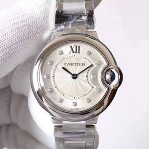 Replica Ballon Bleu De Cartier WE9020 33mm V6 Factory White Dial