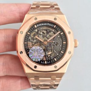 Replica Audemars Piguet Royal Oak 15407OR.OO.1220OR.01 JF Factory Skeleton Dial