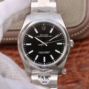 Replica Rolex Oyster Perpetual 114300 39mm AR Factory Black Dial