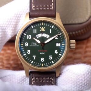 Replica IWC Pilot Spitfire UTC MJ271 IW327101 ZF Factory Green Dial