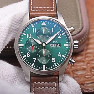 Replica IWC Pilot Chronograph IW377726 ZF Factory Green Dial