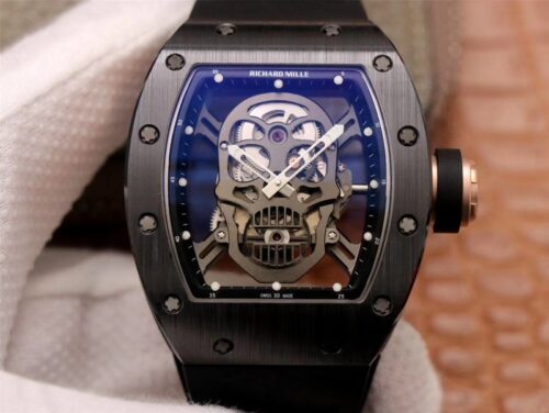 Replica Richard Mille RM052-01 ZF Factory Black Ceramic Grey Skull Dial