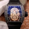 Replica Richard Mille RM052-01 ZF Factory Black Ceramic Rose Gold Skull Dial