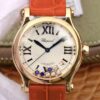 Replica Chopard Happy Sport 274808 Rose Gold Diamonds YF Factory White Dial